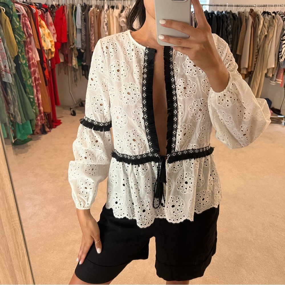 Beautiful embroidered kimono top
